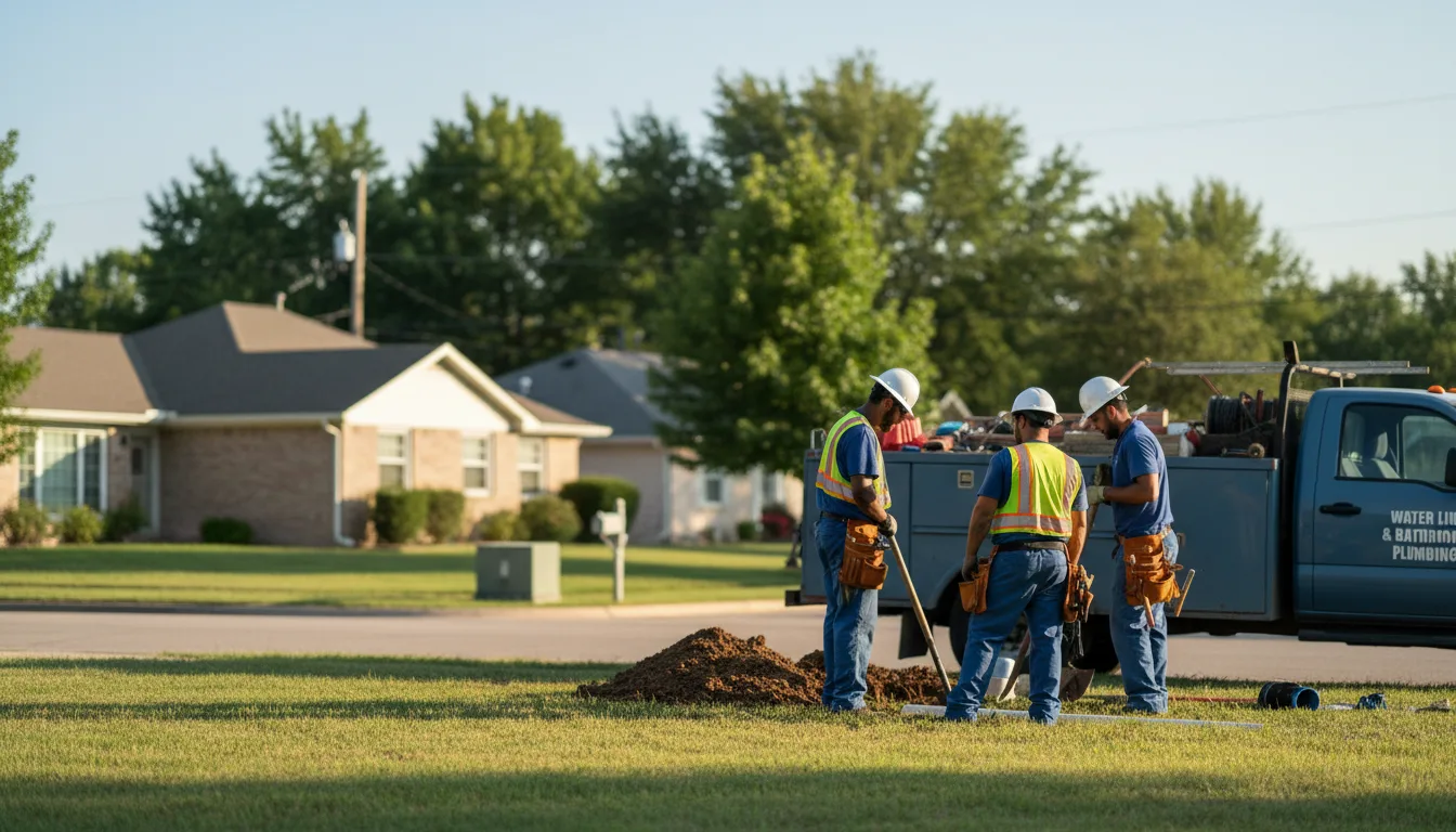 Residential water line and bathroom plumbing service in Mcdermott, OH